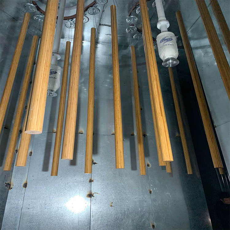 3米竹木水性漆静电自动喷涂