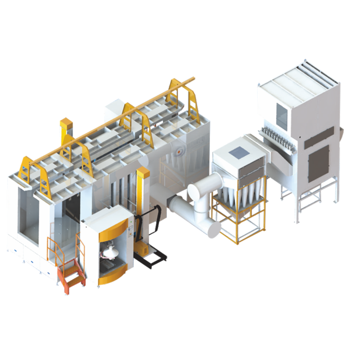 Recycle filter spray booth system of whirly with filter element