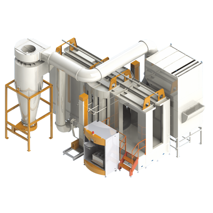 Recycle filter spray booth system of whirly with filter element