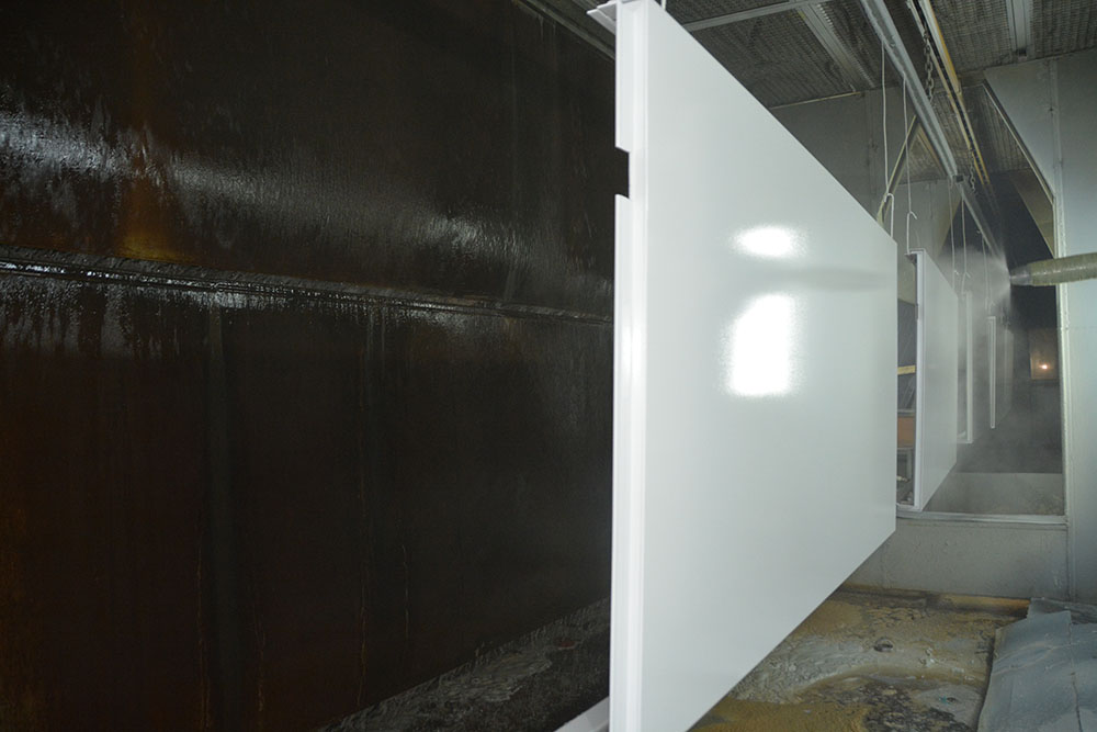 Automatic spraying of aluminum veneer electrostatic spinning cup gun