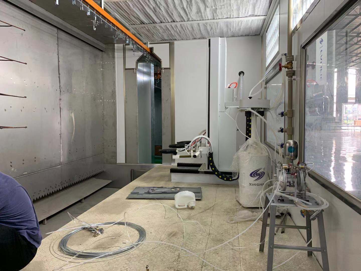 Air electrostatic automatic spray gun spraying display