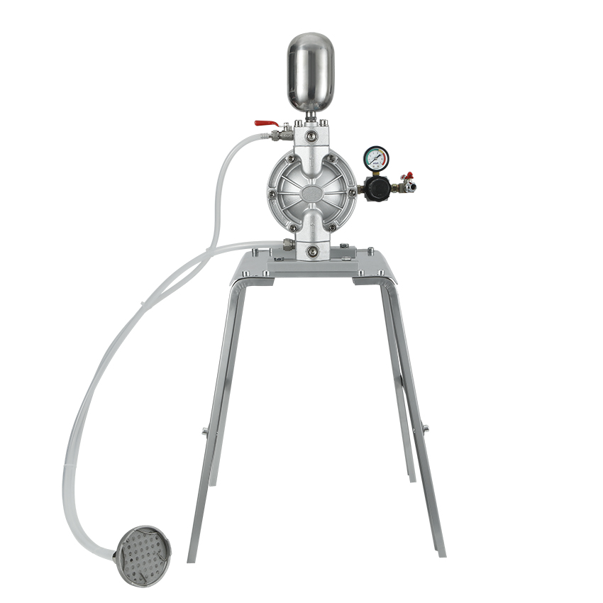 3 points via pneumatic diaphragm pump